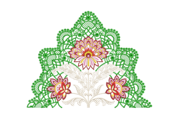 Botanical Floral Embroidery Design
