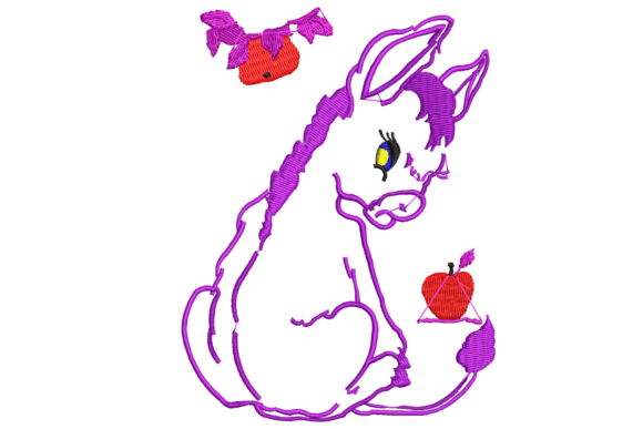 Cute Baby Donkey Embroidery Design