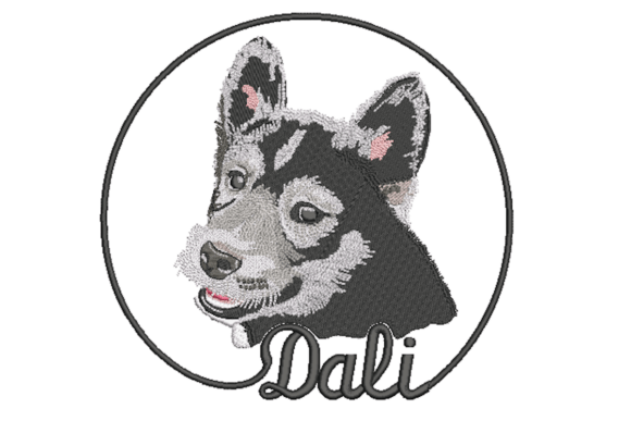 Dog Dali Embroidery