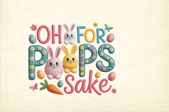“Oh for Poops Sake” Embroidery Style Cli