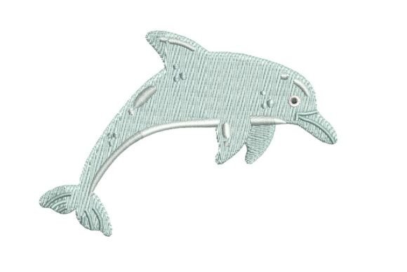 Sage Dolphin Embroidery